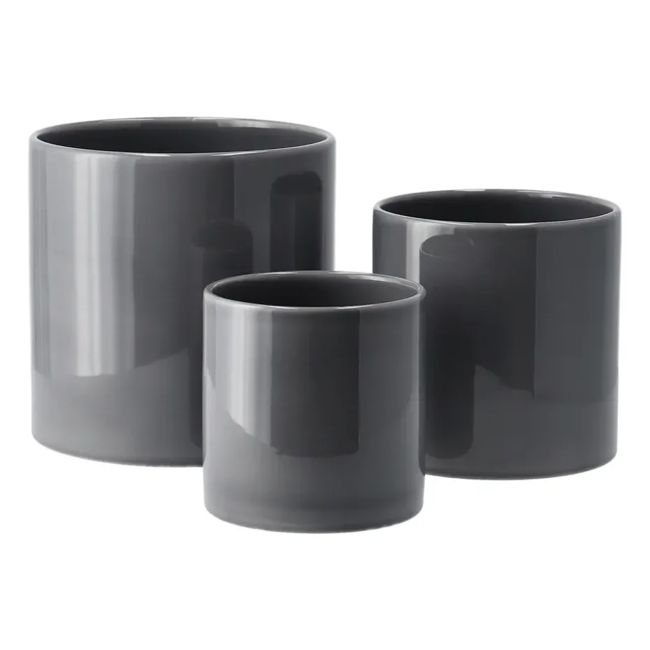 Maceta Sleek Ø19 cm, Carbón