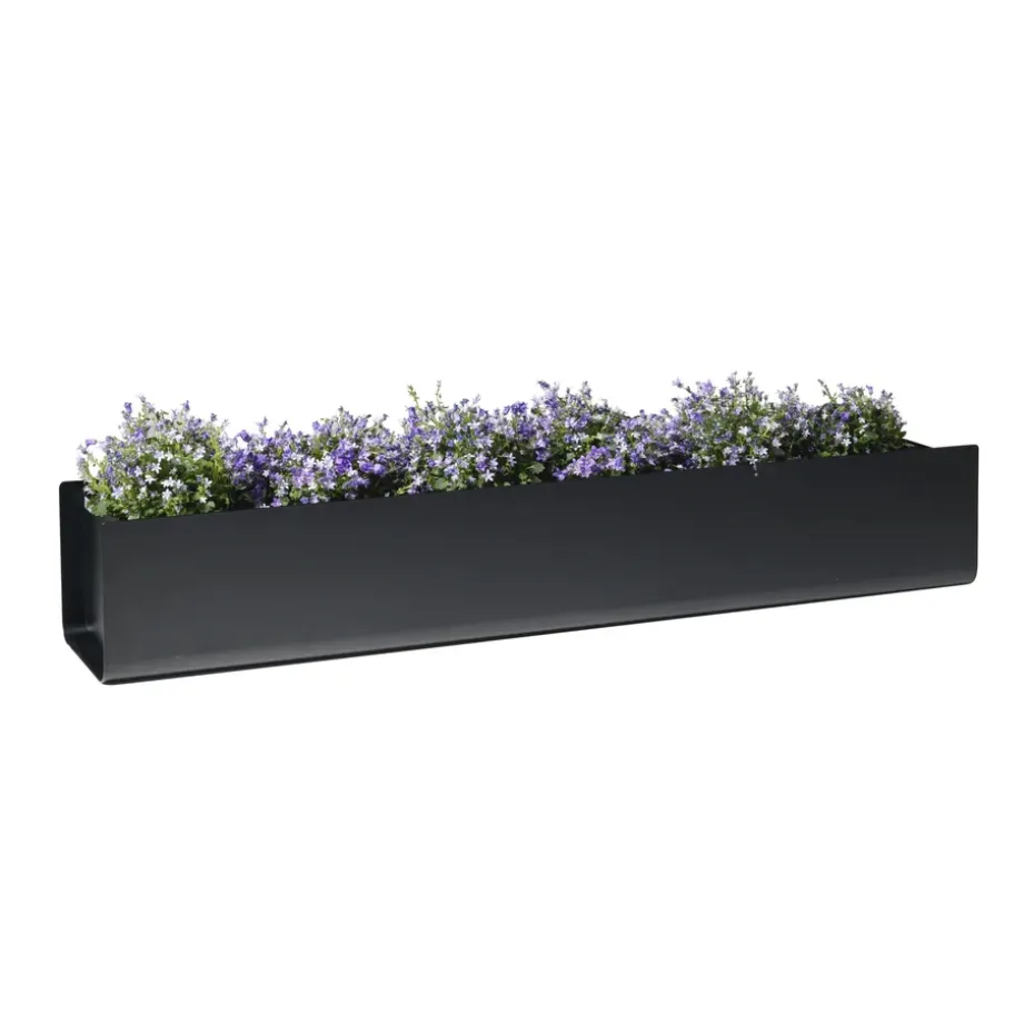 Macetero de ventana Jorda, Negro 100 cm