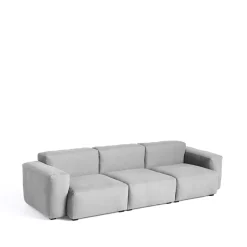 Mags Soft Low sofá de 3 plazas, Linara 443 tweed tono sobre tono con pespunte