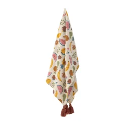 Manta de algodón Fruitta 160x130 cm, Amarillo