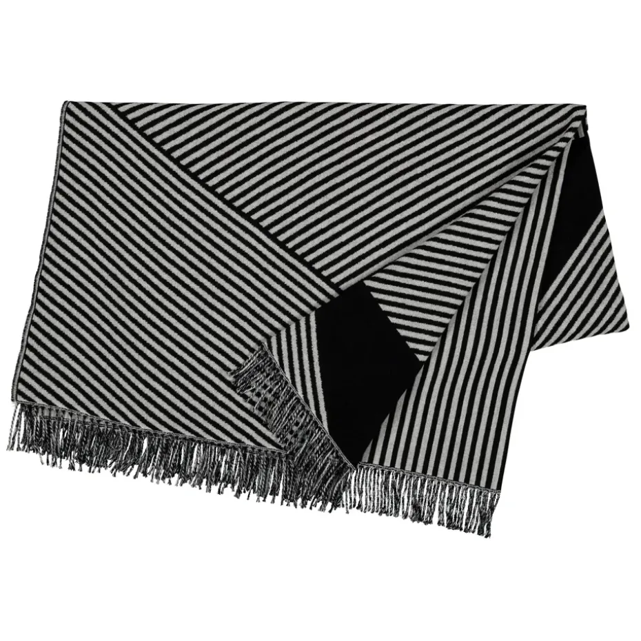 Manta de algodón Stripes, negro