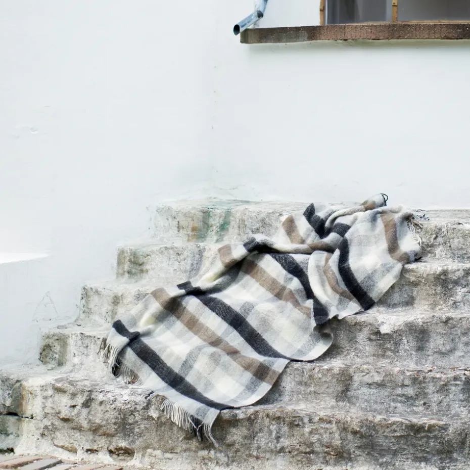Manta de lana Gotland 130x200 cm, Multi grey
