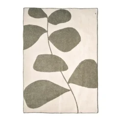Manta de lana Leaf 130x180 cm, Caqui verde