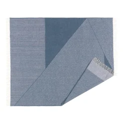 Manta de lana Stripes 130x185 cm, azul