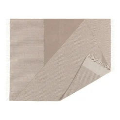 Manta de lana Stripes 130x185 cm, Beige