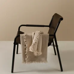 Manta de lino Merlin 130x170 cm, Natural (beige)