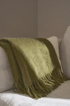 Manta Dune de mohair 130x170 cm, Olive