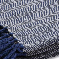 Manta Fishbone, azul