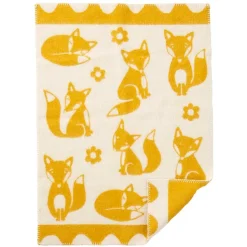 Manta infantil Fox, azafrán