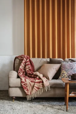 Manta Kotteri 130x170 cm, Burdeos-beige