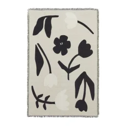 Manta Rosita 130x180 cm, Black-off white