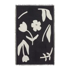 Manta Rosita 130x180 cm, Black-off white
