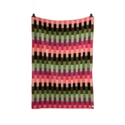 Manta Åsmund bold 135x200 cm, Pink-green