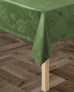 Mantel damasco Hammershøi Poppy verde, 150x370 cm