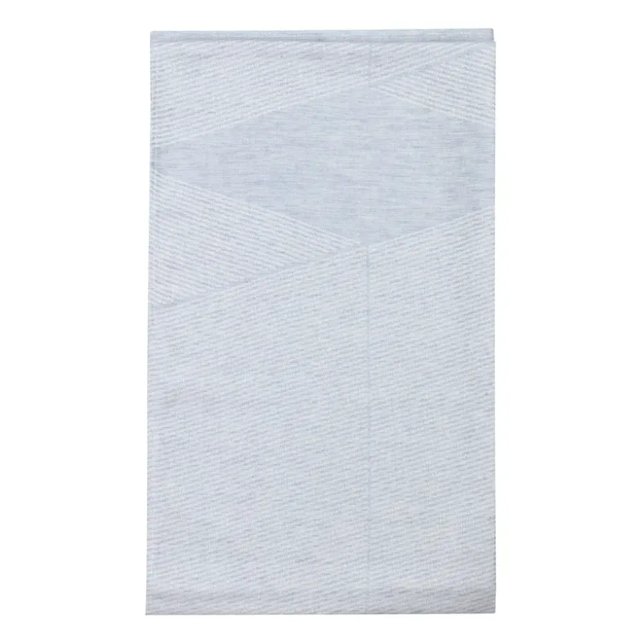 Mantel Geometric 147x250 cm, azul-blanco