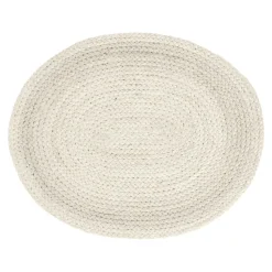 Mantel individual Braided ovalado, Ivory
