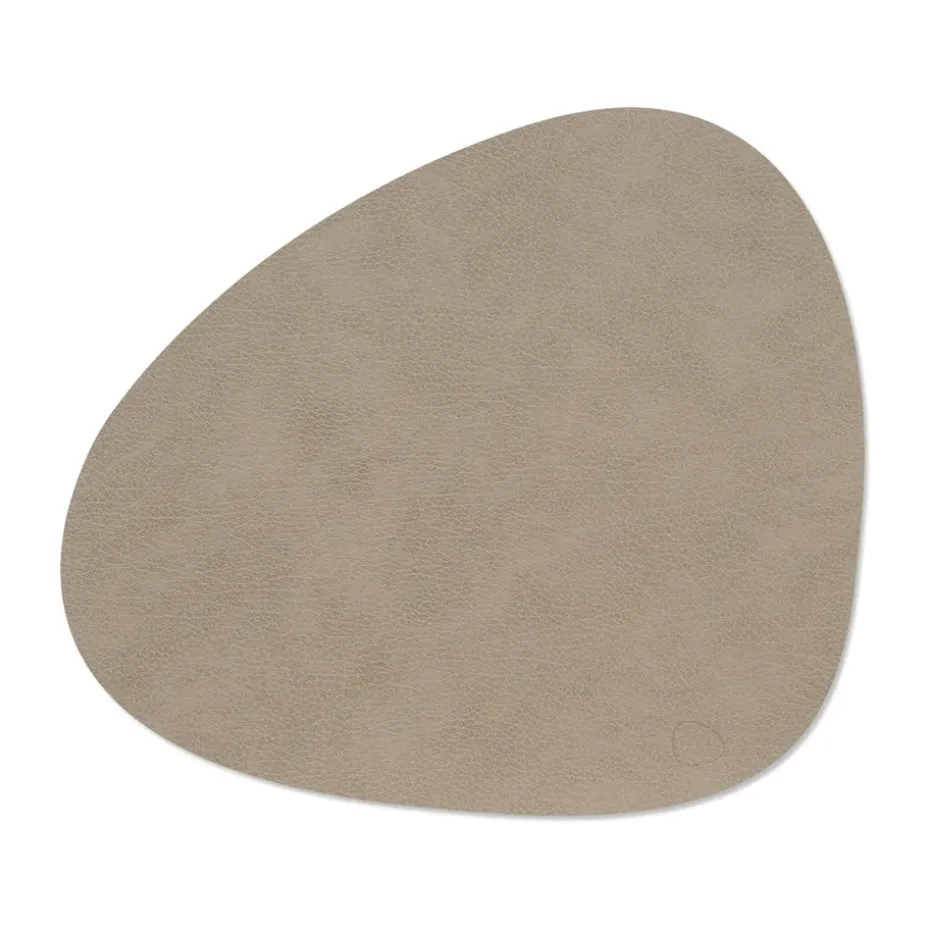 Mantel individual curvo Bull reversible L 1 pieza, Warm grey-black