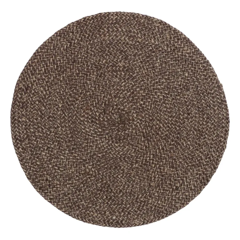 Mantel individual Ella Ø38 cm, marrón-natural