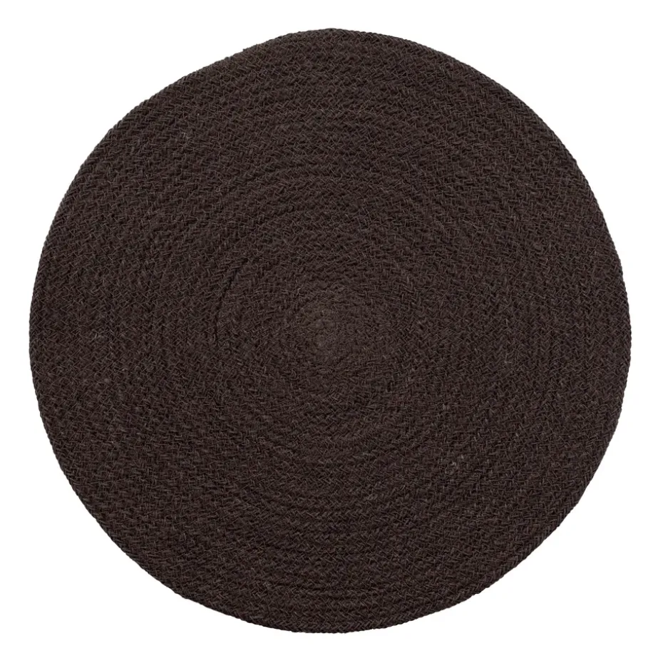 Mantel individual Ella Ø38 cm, negro-marrón