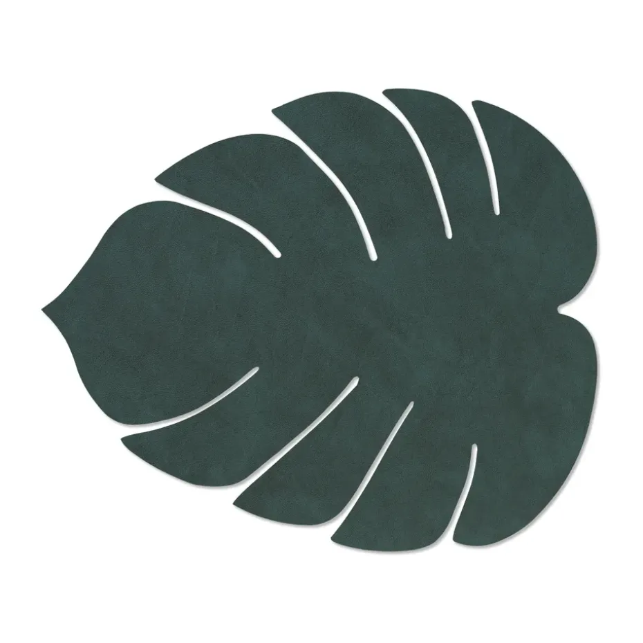 Mantel individual Monstera Leaf Nupo L, verde oscuro