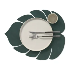 Mantel individual Monstera Leaf Nupo L, verde oscuro