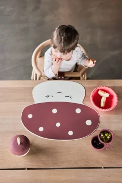 Mantel individual Mushroom, Offwhite-red
