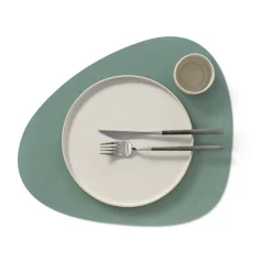 Mantel individual Nupo curve L, verde pastel