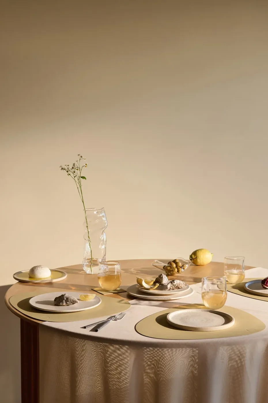 Mantel individual Nupo curve L, Lemon sorbet