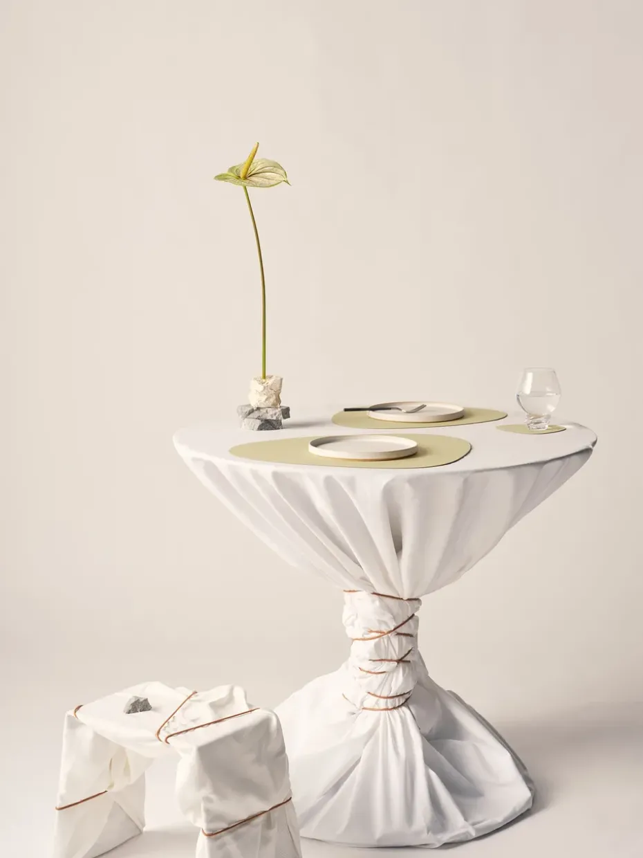 Mantel individual Nupo curve L, Lemon sorbet