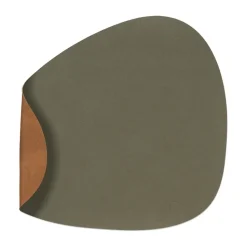 Mantel individual Nupo reversible curve L, Army green-naturale