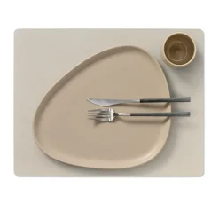 Mantel individual Nupo square L, Oyster white