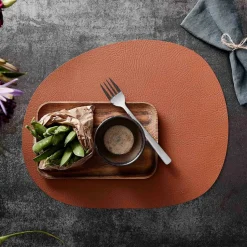 Mantel individual Raw cuero, Cinnamon brown buffalo