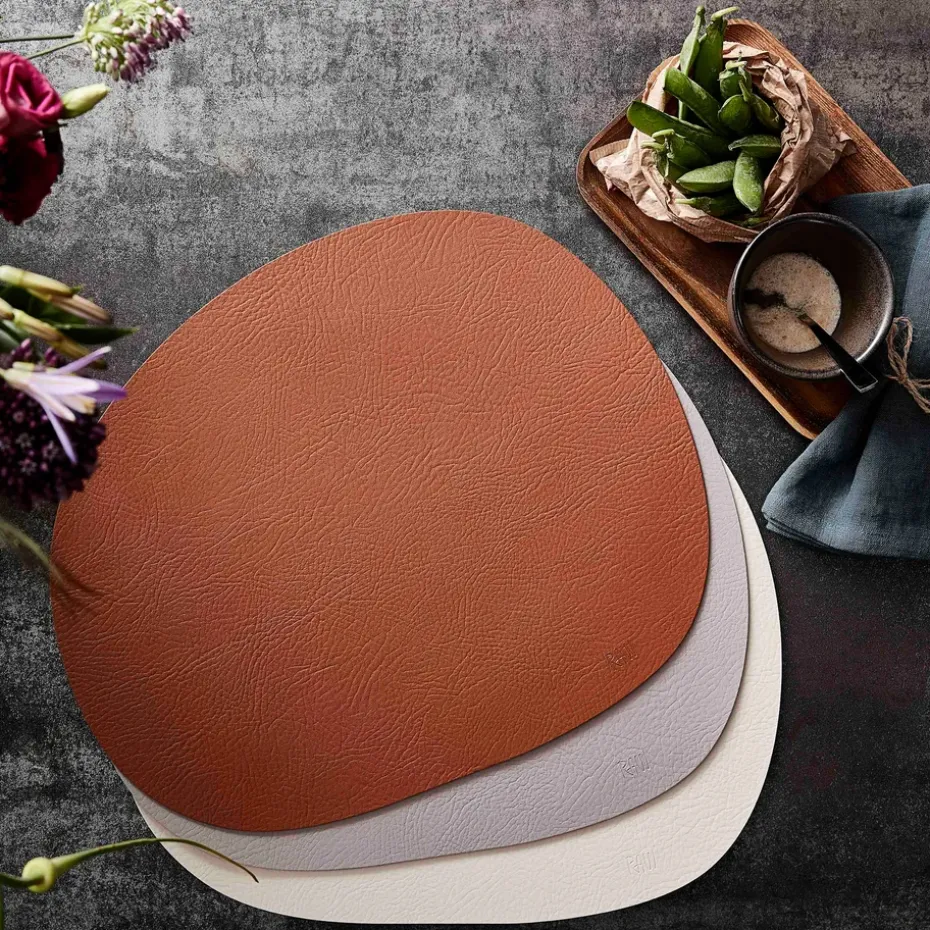 Mantel individual Raw cuero, Cinnamon brown buffalo