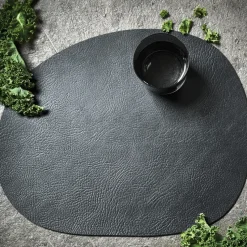 Mantel individual Raw cuero, Black buffalo (negro)