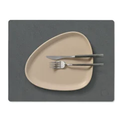 Mantel individual Serene cuadrado M 26,5x34,5 cm, Anthracite
