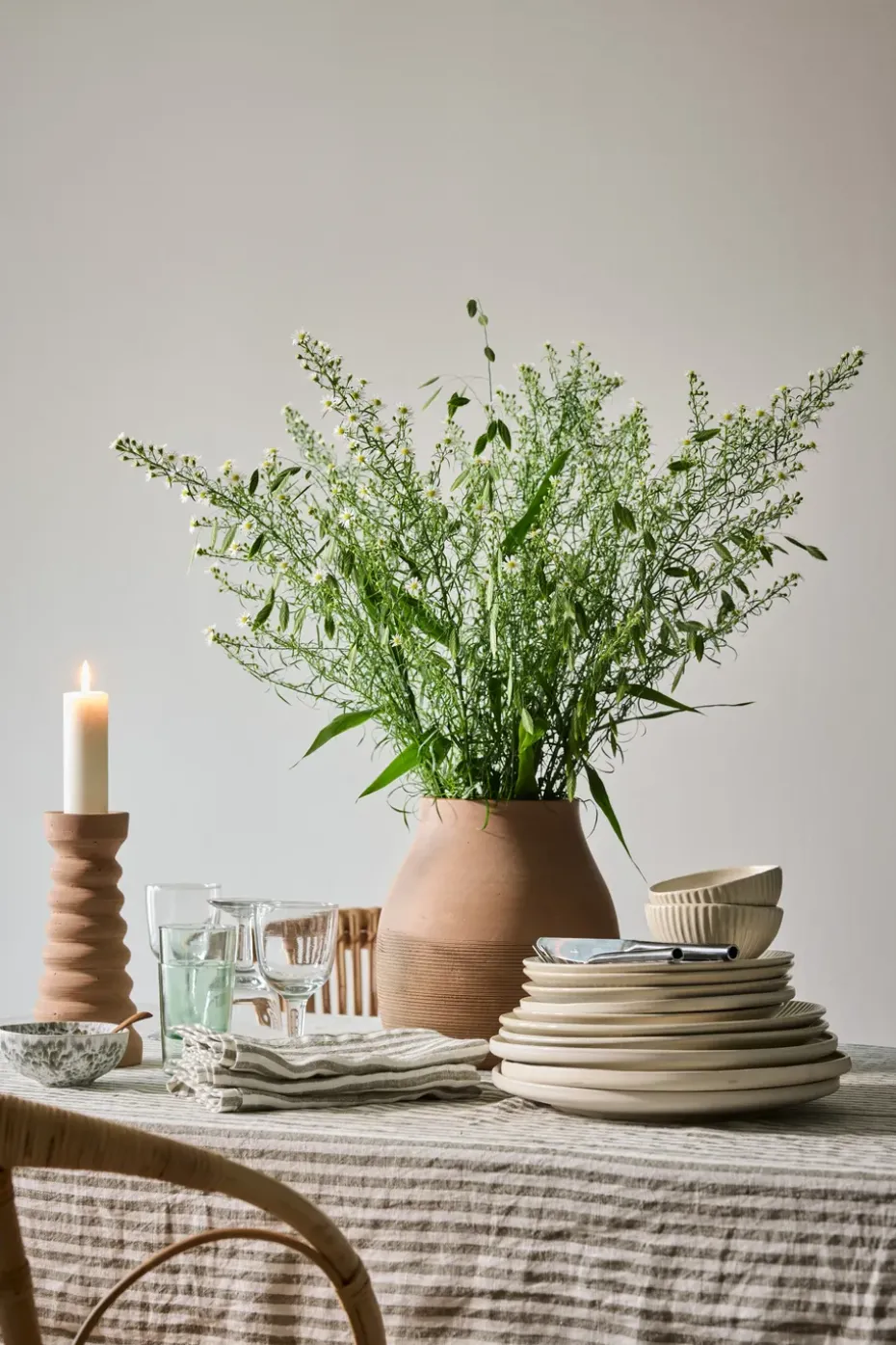 Mantel Leon 145x145 cm, Seagrass