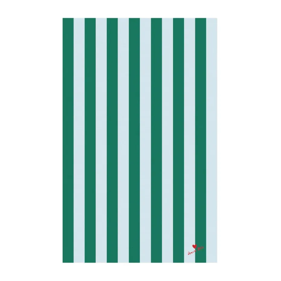 Mantel Love 150x280 cm, Verde-azul claro