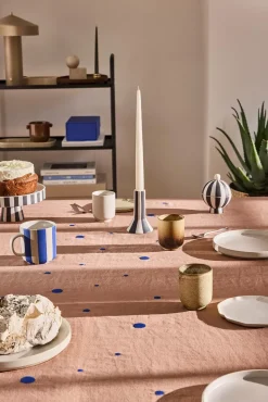 Mantel Nori 140x200 cm, Terracotta-optic blue