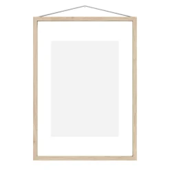 Marco de fresno Moebe A3 31,3x44,1 cm, Transparent, Wood, Black