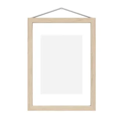 Marco de fresno Moebe A5 16,8x23,2 cm, Transparent, Wood, Black