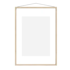 Marco de fresno Moebe A2 44,8x61,5 cm, Transparent, Wood, Black