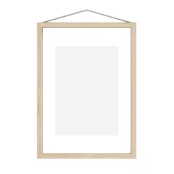Marco de fresno Moebe A4 23,4x31,7 cm, Transparent, Wood, Black