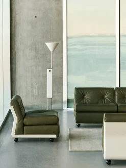 Módulo de sofá Amanta, Cream beige-sense forest, 1 plaza/butaca
