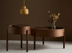 Mesa auxiliar Arc Ø89 cm, Nogal