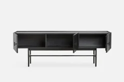 Mesa auxiliar Array baja, 150 cm, Roble pintado negro