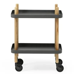 Mesa auxiliar Block, gris oscuro