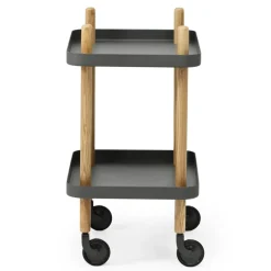 Mesa auxiliar Block, gris oscuro