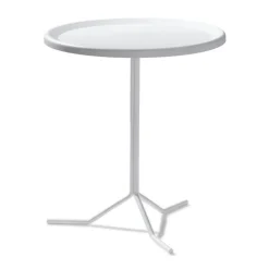 Mesa auxiliar Bong Ø40x72 cm, Blanco