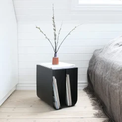 Mesa auxiliar Curved, Black