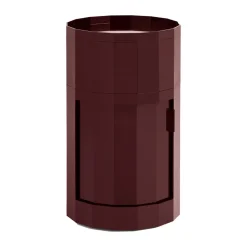 Mesa auxiliar Facet Cabinet high pies/ruedas 66 cm, Burgundy